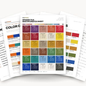 Spanish Tile Color Palette | 30 Procreate Swatches, Hex, RGB, CMYK (Digital Download)