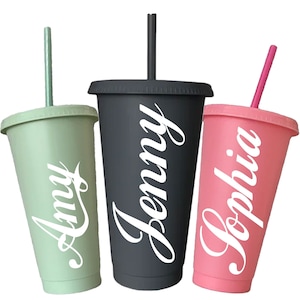 Personalized Bridesmaid Cup with Straw: Hen Party Favor