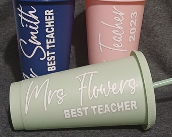 Personalized Cold Cup: Custom 24oz Summer Cup with Lid & Straw