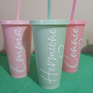 Custom Personalised Cold Cup with Matching Lid & Straw