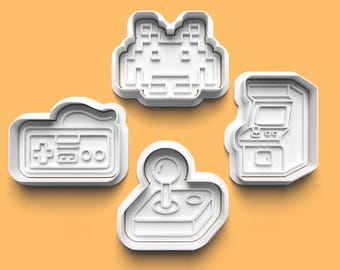 Retro Games Cookie Cutter Set: 3D Printed Classic Console Shapes