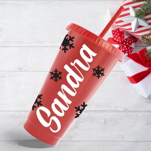 Christma Drinking Cup Gift Present Custom Cold Cup Christmas Present Secret Santa Stocking Filler Gifts image 1