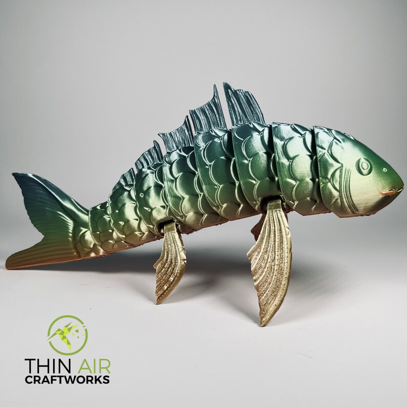 3D Printed Articulated Koi Fish Thin Air 3D Fidget Japanese Etsy UK