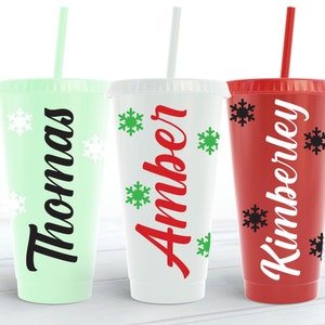 Christma Drinking Cup Gift Present Custom Cold Cup Christmas Present Secret Santa Stocking Filler Gifts image 2