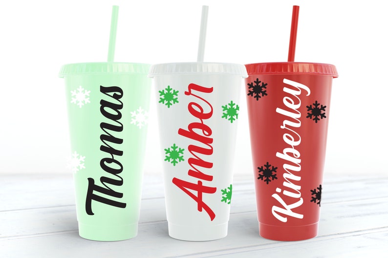 Christma Drinking Cup Gift Present Custom Cold Cup Christmas Present Secret Santa Stocking Filler Gifts image 2