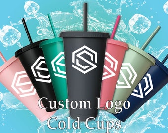 Custom Cold Cup Your Logo | Business Meeting Cups | Work Conference Gift | Cold Cups For Businesses | Goody Bag Party Gifts