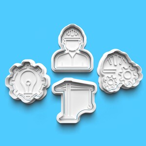 Engineer Cookie Cutter Set: Construction Theme, Cake Decorating