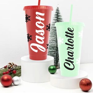 Christma Drinking Cup Gift Present Custom Cold Cup Christmas Present Secret Santa Stocking Filler Gifts image 3