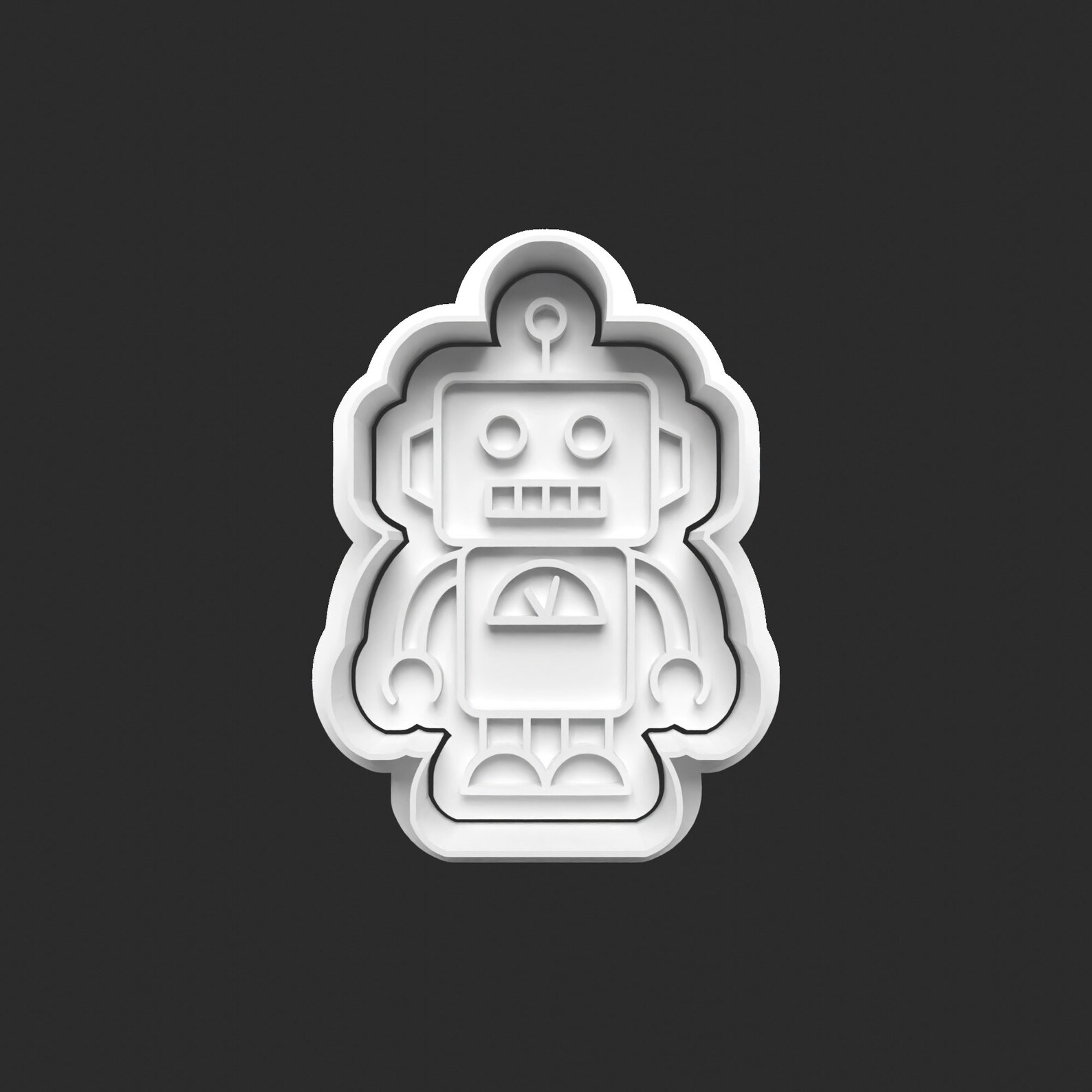 Robot Cookie Cutter Set: 3D Printed Fondant Stamp, Party Baking - Etsy