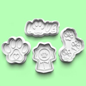 クッキーカッターとフォンダンスタンプ、犬の足跡ラブペットセレクションセット、パーティーのお祝いの誕生日プレゼント、ケーキベーカークッキーベーキング