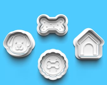 Dog Treat Cookie Cutter Set: 3D Printed Pet Biscuit Molds