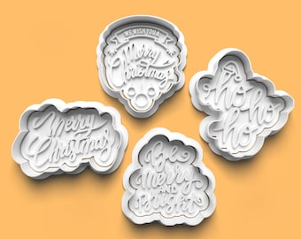 Christmas Cookie Cutter Set: Festive Holiday Baking & Fondant Stamp