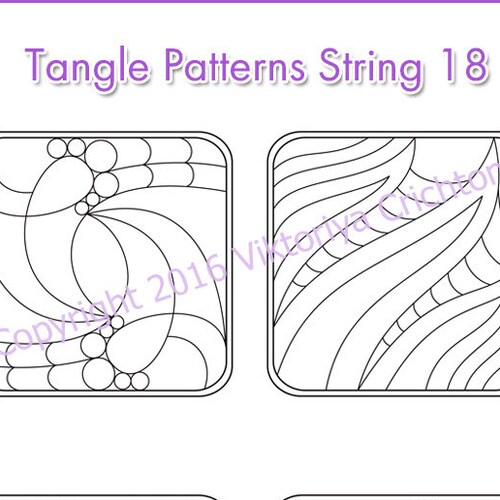 Strings for Drawing Zentangles_23. Zentangle Circle Starter Etsy India