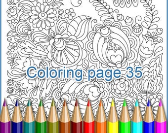 Kleurplaat 35 voor volwassenen, Vogel, een doorschijnende sjabloon om zelf een zentangle-kunstwerk te tekenen. Zentangle (zendoodle) kleurplaat, PDF.