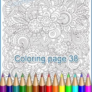 Malseite 38 für Erwachsene. Zendoodle Coloring Antistress, eine durchscheinende Vorlage, um selbst eine Zentangle-Kunst zu zeichnen.