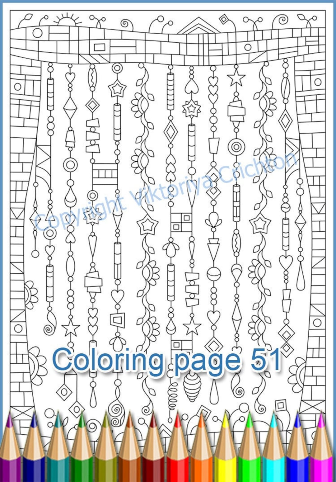 Coloring Page 51, Zen Dangles, Doodle Zenspirations, Zendoodle