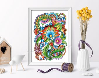 floral art✼•• Amazon.com: QICIFA Neutral Floral Framed Canvas Wall Art Set