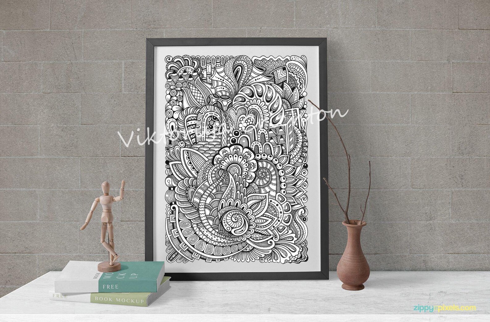 Zentangle Art 4. Original Zenart Graphic Handmade. Digital Prints Wall ...