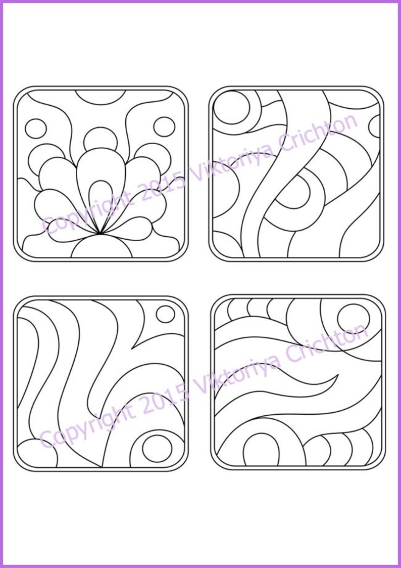 Strings for Drawing Zentangles. String Art Template 3. Tangle Etsy