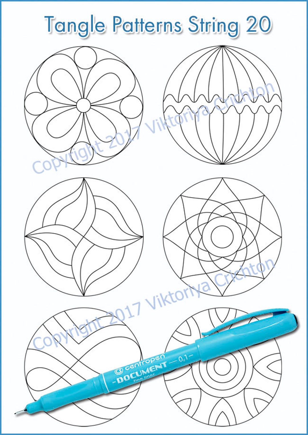 Strings for Drawing Zentangle Patterns 20 in the Circle - Etsy