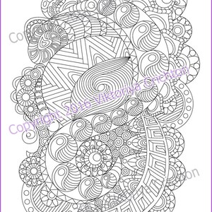 Coloring Page 4 Zentangle for Adult Printable Zentangle - Etsy