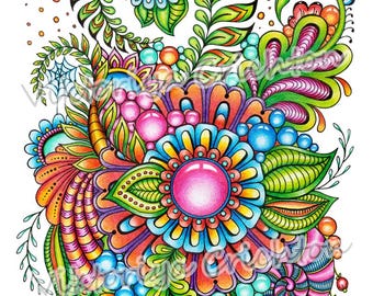 Magic Zentangle Flowers (zendoodle)_25. Abstract Drawing in