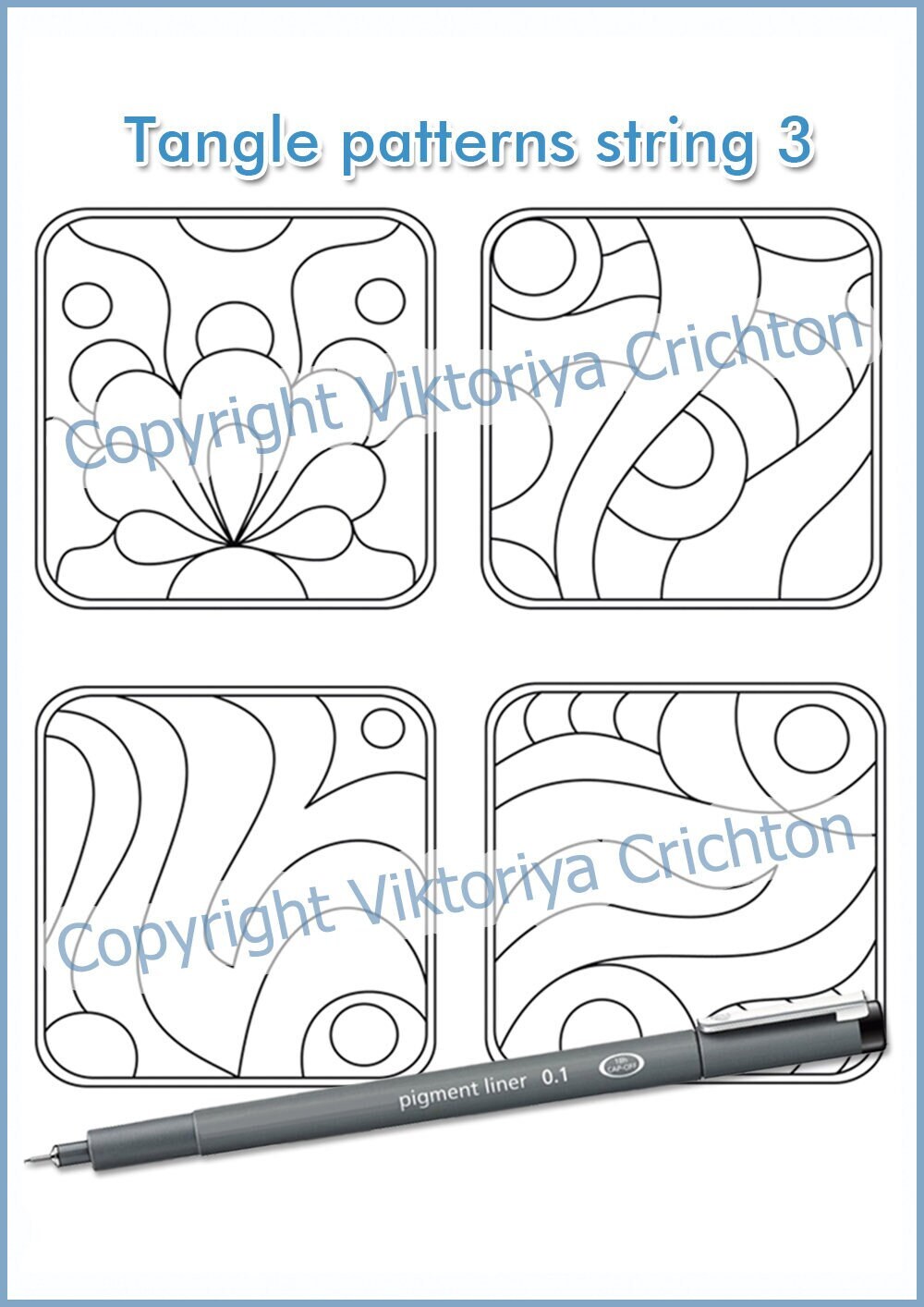 Buy Strings for Drawing Zentangles. String Art Template 3. Tangle ...