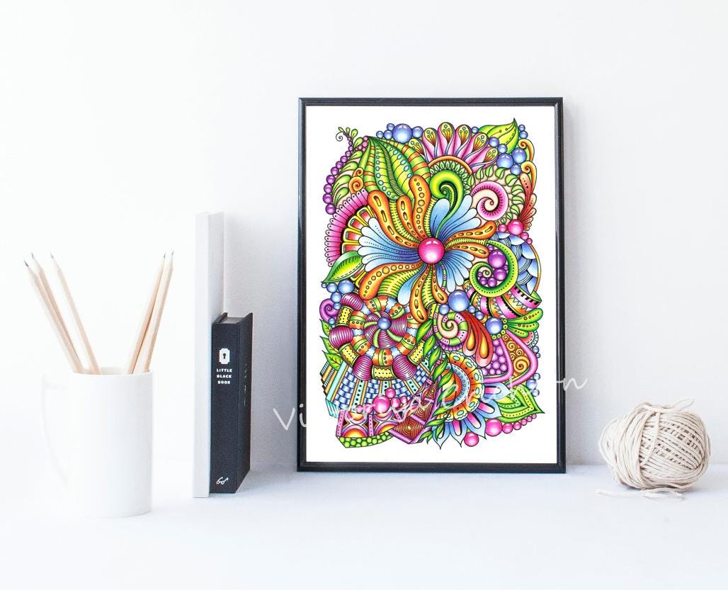 Magic Zentangle Flowers (zendoodle)_38. Abstract Drawing in