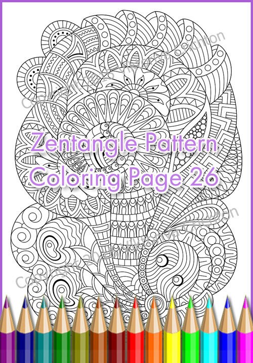 Coloring page for adult Zentangle art zentangle inspired | Etsy