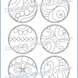 Strings for drawing zentangles_23. Zentangle circle starter pages. Tangle pattern printable string, PDF. image 2