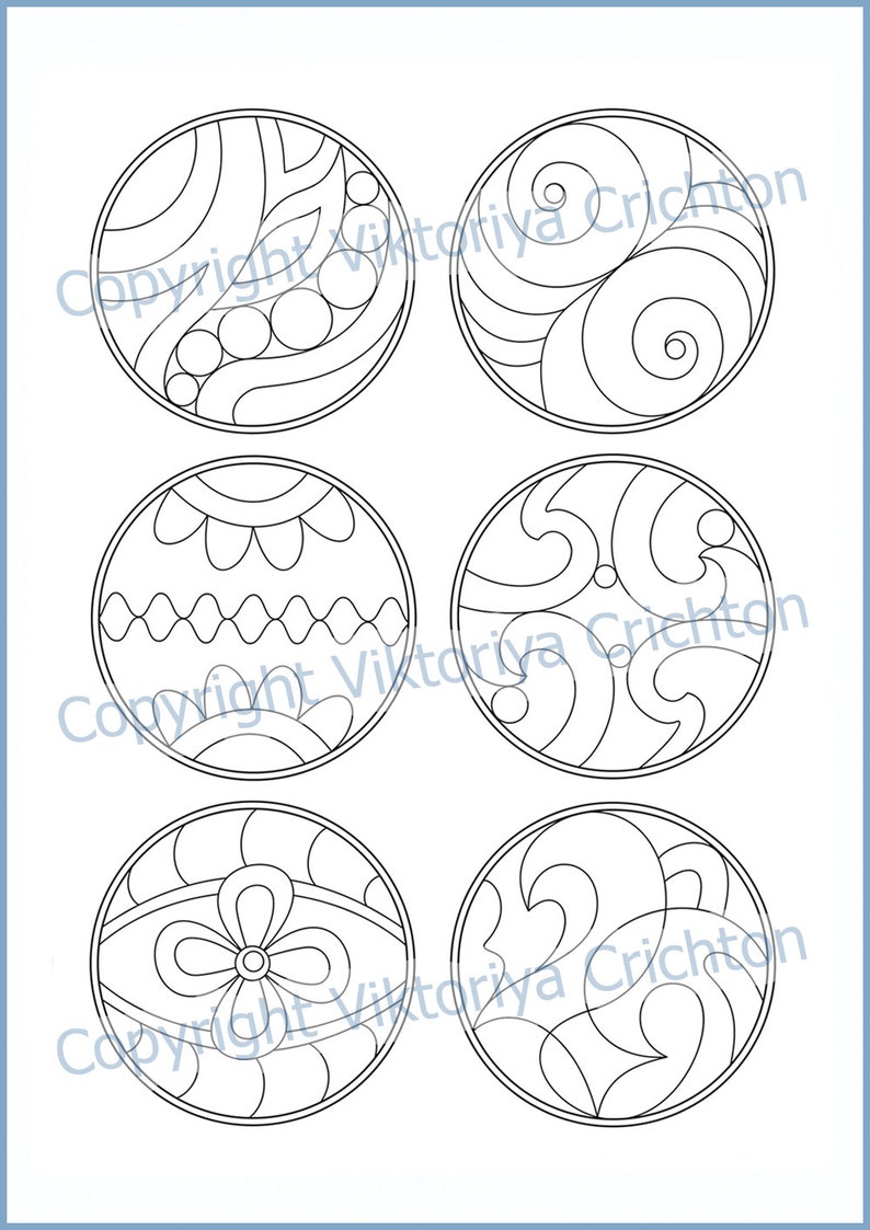 Strings for drawing zentangles_23. Zentangle circle starter pages. Tangle pattern printable string, PDF. image 2