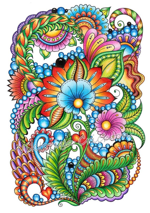 Magic Zentangle Flowers (zendoodle)_34. Abstract Drawing in