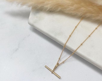 T BAR | Halskette aus Vermeil-Gold