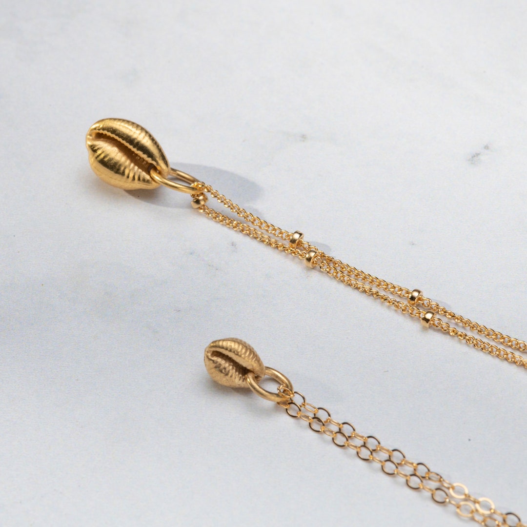 COWRIE small Shell Necklace in Gold Vermeil Etsy