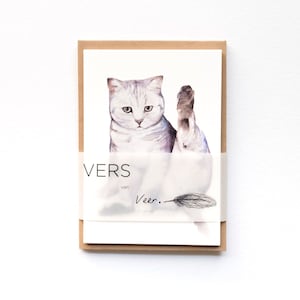 Lot de 10 cartes chat