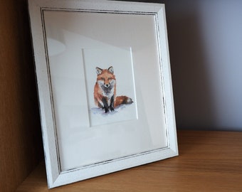 Fox Running Wooden Photo Frame 6 x 4 Landscape or Portrait Fox Hunting Gift