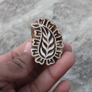 Paisley Small Block Printing - Floral Block Print Stamp, Flower of Life Ceramic Stamp, Pottery Stamp, Soap Stamp