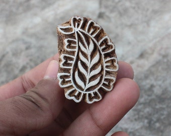 Paisley Small Block Printing - Floral Block Print Stamp, Flower of Life Ceramic Stamp, Pottery Stamp, Soap Stamp
