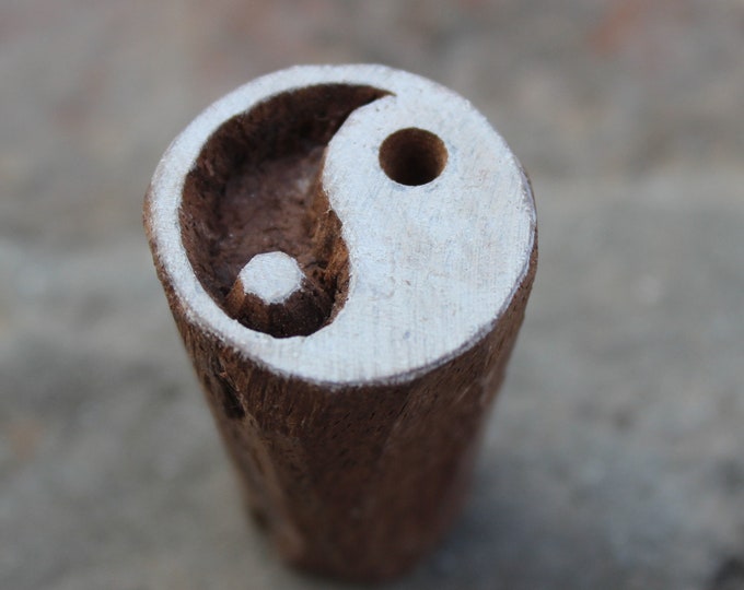 Yin Yang Stamp Indian Block Print Stamp Hippie Fabric Stamp Hand Carved Textile Block For Printing Mandala Soap Stamp Circle Textile Block