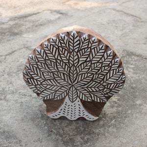 Baum des Lebens Blockdruckstempel schnitzen Blockbaum Stoffstempel Holzblockstempel Handgeschnitzter Holzblockstempel Für den Druck Blütenblätter Seifenstempel