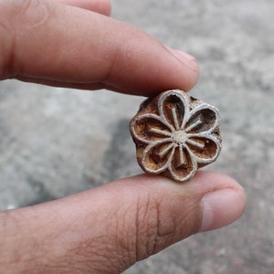 Carimbo de tecido de flor Carimbo de bloco floral Carimbo de sabonete Boho Carimbo de tecido indiano Artesanato Bloco de impressão têxtil indiano de madeira para impressão