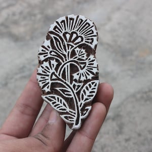 Bloemen blokstempel Indiase stofstempel Paisley-kleiblokstempel Bloem houten blokstempel Indiase textielblok voor afdrukken Varenzeepstempel