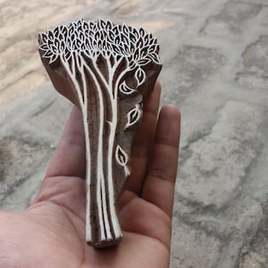 Baum des Lebens kreative handgeschnitzte Stempel-handgemachte Natur Holzdruckklischee, Kleine Bäume Holz Block Print, Textilstempel