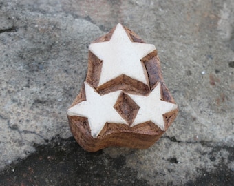 Star Wood Block Stamp Hand Carved Block Print Stamp Kids Block Print Stamp Carve Textile Block For Printing Sky Soap Stamp Night Textile