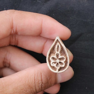 Paisley Block Print Stamp Indian Block Print Stamp Henna Stamp Indian Textile Printing Block For Printing Floral Soap Stamp Flower Textile