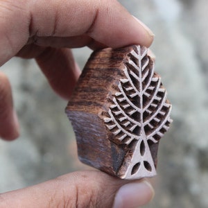 Sello de impresión en bloque de árbol Sello de impresión en bloque tallado a mano Sello de árbol indio Bloque de impresión textil indio para imprimir Sello de fabricación de jabón de cactus