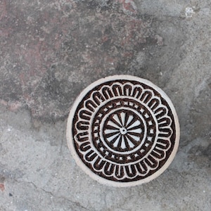 Mandala blokdrukstempel Henna houtblokstempels Handgesneden houten stempels Houten blokdrukstempel snijden voor afdrukken Bloemenzeepstempel