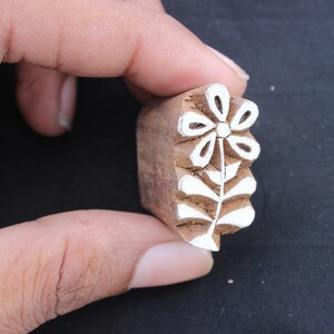 Floral Block Print Stamp Flower Fabric Stamp Indian Block Print Stamp Indian Textile Printing Block For Printing Henna Soap Making Stamp