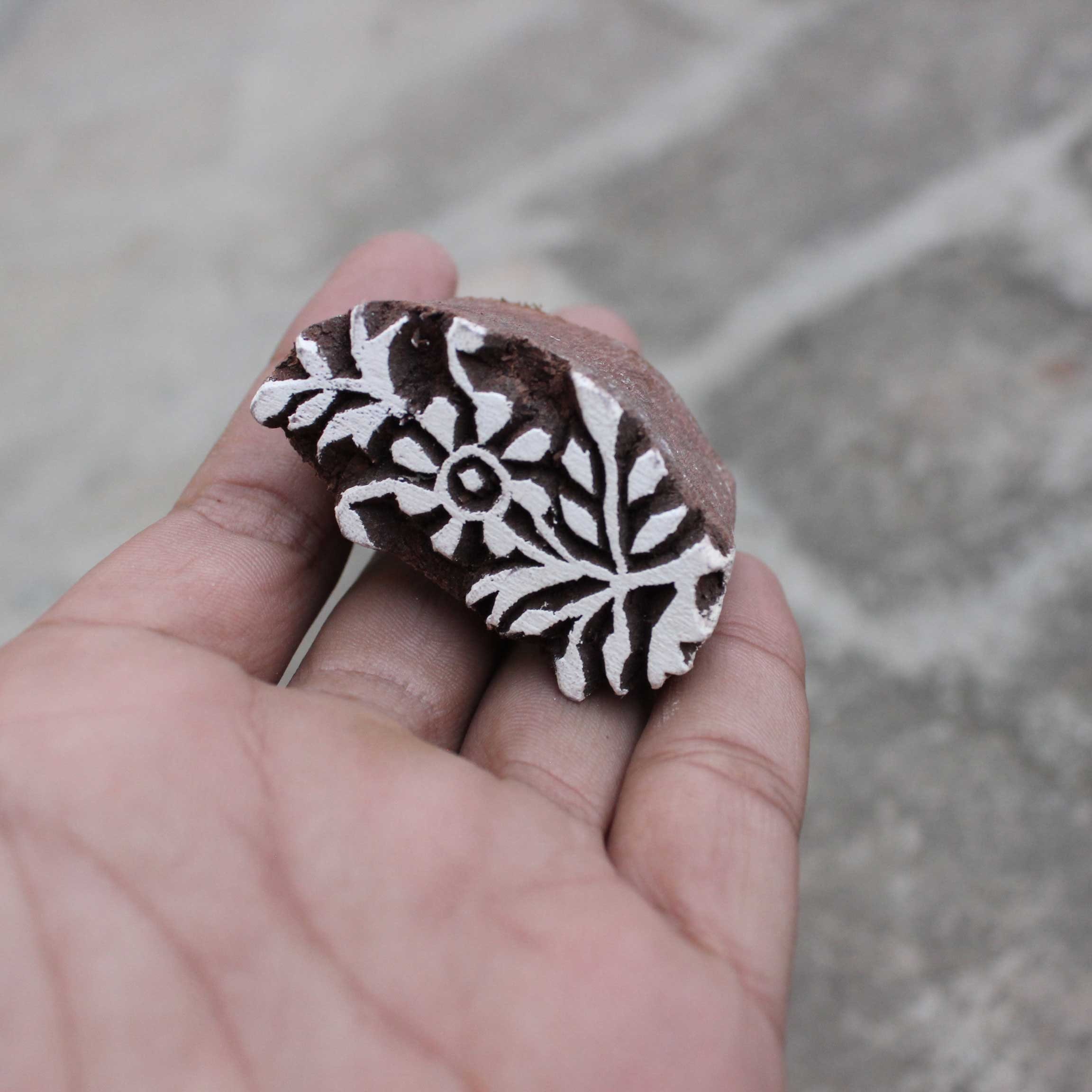 Floral Block Print Stamp Henna Fabric Stamp Hand Carved Stamp Etsy UK