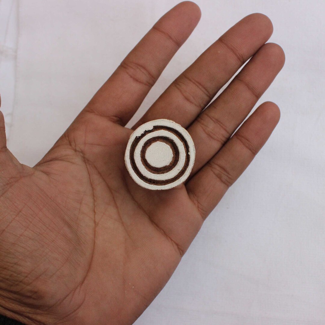 Circle Block Print Stamp Hand Carved Stamp Celtic Stamp Carve Textile